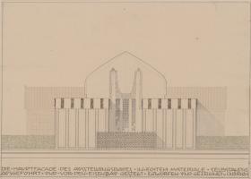 Köln, Projekt Deutsche Kunstausstellung, Kunstausstellungsgebäude, Aufriss
