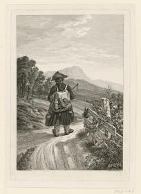 Wanderbursche auf dem Weg