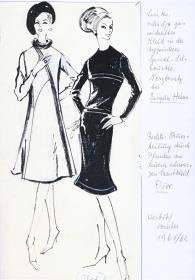 Zwei Modelle von Jacques Heim und Christian Dior, Paris, H/ W 1961/ 1962