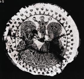 Goldglasfragment mit Petrus und Paulus