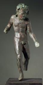 Hellenistische (?) Statuette eines Satyrs