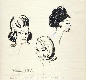 Drei Frisuren für die kommende Saison, Paris, F/ S 1963