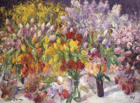 Blumenstillleben mit Tulpen