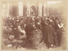 Marktgetriebe am Hopfenmarkt (aus dem Album "Hamburg: Land und Leute der Niederelbe", Nachträge)