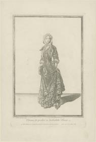 Femme de qualité en déshabillé d'hiver