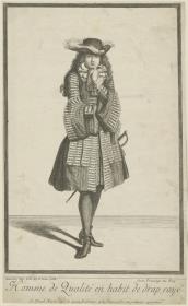 Homme de qualité en habit de drap rayé