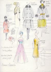 Kollektionsübersicht der Modelle von Jeanne Lanvin, Paris, H/ W 1963/ 1964
