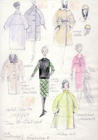 Kollektionsübersicht der Modelle von Yves Saint Laurent, Paris, H/ W 1963/ 1964