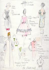 Kollektionsübersicht der Modelle von Yves Saint Laurent, Paris, H/ W 1963/ 1964