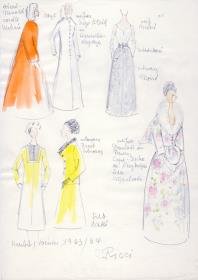 Kollektionsübersicht der Modelle von Nina Ricci, Paris, H/ W 1963/ 1964