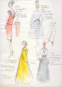 Kollektionsübersicht der Modelle von Nina Ricci, Paris, H/ W 1963/ 1964