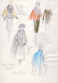 Kollektionsübersicht der Modelle von Nina Ricci, Paris, H/ W 1963/ 1964