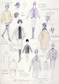 Kollektionsübersicht der Modelle von Yves Saint Laurent, Paris, H/ W 1963/ 1964