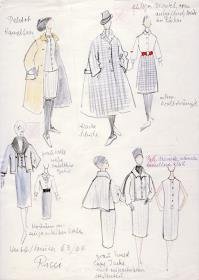 Kollektionsübersicht der Modelle von Nina Ricci, Paris, H/ W 1963/ 1964