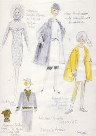 Kollektionsübersicht der Modelle von Jacques Heim, Paris, H/ W 1964/ 1965