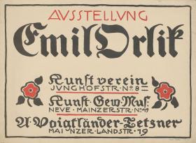 Ausstellung Emil Orlik Kunstverein, Kunstgewerbemuseum, U. Voigtländer- Letzner