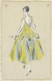 Frau in Abendkleid