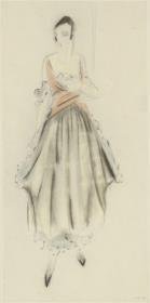 Frau in Abendkleid
