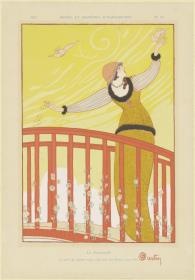 La Passerelle, Frau in Tageskleid