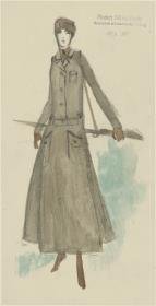 Frau in Jagdkostüm von Moden Alfred-Marie, Berlin