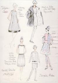 Kollektionsübersicht der Modelle von Jacques Heim, Paris, H/ W 1965/ 1966