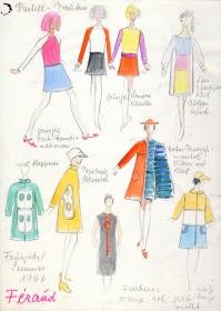 Kollektionsübersicht der Modelle von Louis Féraud, Paris, F/ S 1966