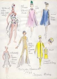 Kollektionsübersicht der Modelle von Jacques Heim, Paris, F/ S 1966