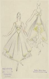 Frau in Abendkleid von Moden Alfred-Marie, Berlin
