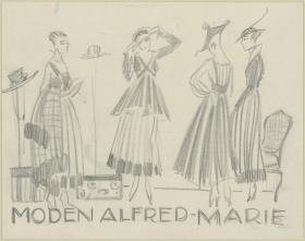 Modeskizze für Moden Alfred-Marie, Berlin