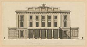 Fassade eines Theaters, Aufriss