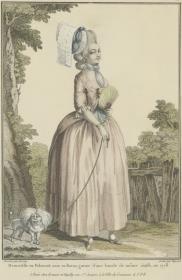 Gallerie des Modes et du Costume Français: Demoiselle en Polonaise unie en Buras. M.71