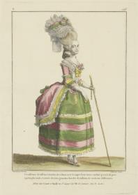Gallerie des Modes et du Costume Français: Circassienne de taffetas à bandes de rubans. V.126