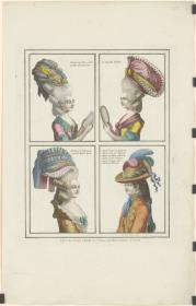 Gallerie des Modes et du Costume Français: Bonnet au fichu. E.26