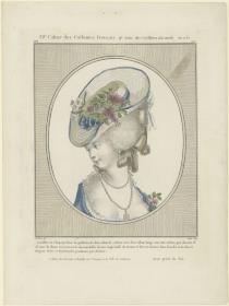 Gallerie des Modes et du Costume Français: Coiffure en chapeau blanc de paille. oo.217