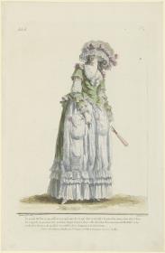 Gallerie des Modes et du Costume Français: La prude Mélite ne paroissant occupée que de ce qui doit intéresser le plus son coeur. ddd.303