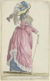 Gallerie des Modes et du Costume Français: Jeune Dame vêtue d'une robe en chemise. iii.335