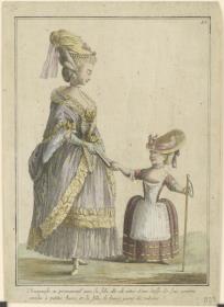 Gallerie des Modes et du Costume Français: Bourgeoise se promenant avec sa fille. H.45
