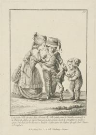 Gallerie des Modes et Costumes Français: Cette petite fille est vétûe d'un Foureau de Toille peinte. hh.191