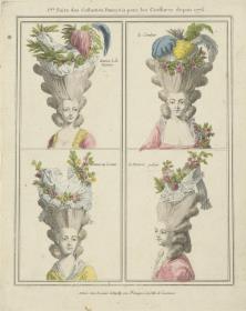 Gallerie des Modes et du Costume Français: Bonnet à la Victoire, la Candeur, Bonnet au Levant. A.1