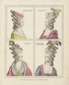 Gallerie des Modes et du Costume Français: Herisson à quatre boucles doubleés de chaque côté, Coiffure ordinaire à 5 boucles. A.2