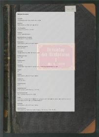 Inventar der Skulpturen I No. 1-1000