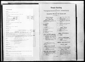 [= Katalog: Hauptkatalog A für die Provinz Pommern]