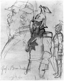 Friedrich Graf von Brandenburg. Studie zum Gemälde "Krönung Wilhelms I. in Königsberg"
