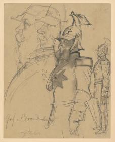 Friedrich Graf von Brandenburg. Studie zum Gemälde "Krönung Wilhelms I. in Königsberg"