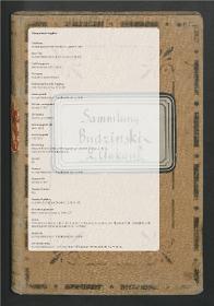 Sammlung Budzinski 2. Ankauf