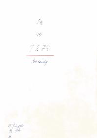 5a 10 1874 Vollständig 29.06.1960 gez. Sch. [Schönberger, Arno] v.B. [= Erwerbungsjahr 1874: 1-369ab, LS 370-415c aus Inventarbuch Sammlung 1874-75]