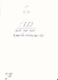 24 31/32 1883 Inv.Nr. 1100-1450 Es fehlt Seite 384 links (fehlt im Film) 18.7.1960 gez. Sch. [Schönberger, Arno] v.B. [= Erwerbungsjahr 1883: 1100-1450 aus Inventarbuch Sammlung 1883]