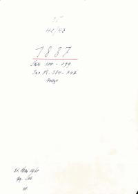 35 41/43 1887 Seite 100-199 Inv.Nr. 304-747 vollst. 31. Mai 1960 gez. Sch. [Schönberger, Arno] v.B. [= Erwerbungsjahr 1887: 304-747 aus Inventarbuch Sammlung 1887]