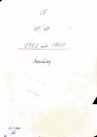 55 68/69 1903 und 1904 vollständig 31.05.1960 Sch. [Schönberger, Arno] v.B [= Erwerbungsjahr 1903: 1-124; 1904: 1-314 aus Inventarbuch Sammlung 1903-1905]
