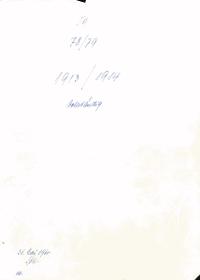 59 78/79 1913/1914 vollständig. 31. Mai 1960 Sch. [Schönberger, Arno] v.B [= Erwerbungsjahr 1913: 1-282; 1914: 1-193 aus Inventarbuch Sammlung 1910 - 1914]